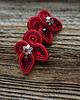 kolczyki soutache Czerwone kolczyki soutache 5