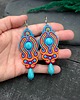 kolczyki soutache Kolczyki sutasz kolorowe z howlitami energetyczne wiosenne Zoya 1