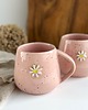 kubki Kubek Beczułka ręcznie robiony 320 ml - Różowa stokrotka 1