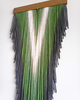 makramy Makrama. Dekoracja ścienna  z wełny. "Green flame" 3