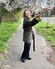 płaszcze damskie Płaszcz wełniany zdobiony wełną czesankową w kwietny wzór. 9