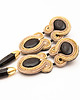 kolczyki soutache Długie kolczyki sotache złoto i czerń 1