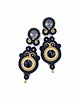 kolczyki soutache "Night" czarno-złote kolczyki sutasz 1