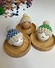 ozdoby wielkanocne Czapeczki na jajka wielkanocne - zestaw 3 szt. (niebieski, żółty, zielony) 4