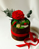 dodatki - różne Flower box z czerwoną różą i chili 4