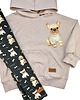 bluzy dla dziewczynki Zestaw dziecięcy bluza MILKY i legginsy PIESKI ciemne 1