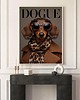 grafiki i ilustracje PLAKAT DOGUE jamnik,  portret psa, okładka magazynu modowego 3