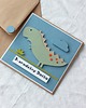 kartki scrapbooking Rex. Kartka urodzinowa z dinozaurem 1