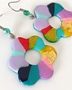 kolczyki z masy plastycznej Kolorowe kolczyki kwiaty 2