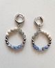 kolczyki z kamieniami Kolczyki DONUTS jaspis niebieski ziemny, labradoryt, kamień rzeczny 1