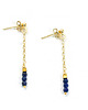 kolczyki pozłacane Eleganckie, długie kolczyki, pozłacane srebro 925, lapis lazuli 2