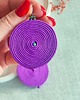kolczyki soutache Kolczyki fioletowe koła lekkie 2