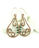 kolczyki wire wrapping Kolczyki ze szmaragdem nilu 7