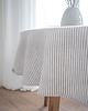 obrusy i serwetki Obrus okrągły heavy linen GRAY STRIPES 3