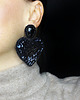 kolczyki soutache Czarne Serca- kolczyki 1
