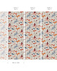 naklejki ścienne do pokoju dziecka Tapeta Oriental Animals Beige 2
