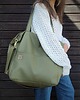 torby na ramię Lazy bag Pocket  torba zielona ekoskóra oversize 1