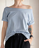 t-shirt damskie Bladoniebieski Oversize 2