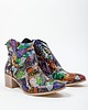 botki damskie BOTKI KWOBOJKI NA 5 CM KLOCKU - SKÓRA NATURALNA - MODEL 483 - KOLOR MOTYL 1