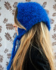 czapki damskie Babuszka kobaltowy puch 3