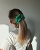 gumki do włosów Gumka jedwabna, scrunchie, frotka królowa szmaragdów MAXI 2
