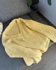 kardigany damskie Ciepły, mięsisty sweter w kolorze żółtym  z bufiastymi rękawami  dekolt V 4