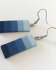 kolczyki z masy plastycznej Geometryczne granatowe wiszące kolczyki 1