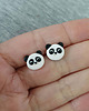 kolczyki z masy plastycznej Kolczyki misie panda 3