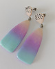 kolczyki z masy plastycznej Pastelowe kolczyki wiszące ombre 1