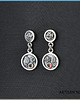 kolczyki srebrne Kolczyki srebrne rose garnet 1