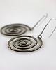 kolczyki wire wrapping Spiralne - mosiężne kolczyki lub klipsy 2