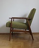 fotele Fotel Lisek PRL, Typ 300-190, Po renowacji, Vintage, zielony; Dębowy 2