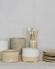 patery i talerze komplet talerzy ceramicznych szary mat 1