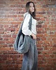 torby XXL Boogi Bag szara  torba hobo w stylu boho 3