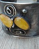 bransoletki wire wrapping Bransoletka z bursztynem. Miedziana bransoletka 2