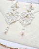 Biżuteria ślubna Kolczyki ślubne z perłami  Lace Me Pure 1 4