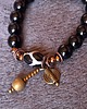 bransoletki z kamieni naturalnych Bransoletka z agatem DZI i onyksem. Amulet prezent unisex 4