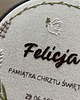 Chrzest - inne Tamborek haftowany, metryczka, pamiątka Chrztu Świętego 2
