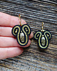 kolczyki soutache Małe , czarno-złote eleganckie kolczyki sutasz 3