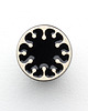 gałki do mebli Gałka do mebli czarna z jasnym ornamentem, wz.9 1