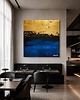 obrazy GRANATOWA GŁĘBIA - unikat obraz ręcznie malowany akryl 120x120cm 3