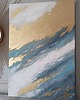 obrazy ŚWIETLISTY PRZEPŁYW II Ręcznie malowany obraz ze złotem 70x100 cm 2