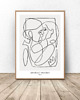 plakaty Plakat jedna linia "Połączona para" 40x50 (400mm x 500mm) 2
