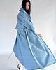 płaszcze damskie Trencz maxi oversize denim light blue 7