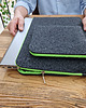 etui na laptopa FILCOWE ETUI na laptopa i zasilacz grafit fluo zielony zamek 1