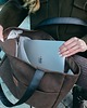 torby na ramię Torba NA LAPTOP Shopper z brązowego nubuku tapicerskiego 1