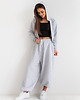 bluza z kapturem damska Crop hoodie grey 1
