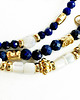bransoletki z kamieni naturalnych Komplet Bransoletek AURORA NAVY- z kamieni lapis lazuli,  masy perłowej 3