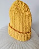 czapki damskie Wełniana żółta czapka WOOLLY YELLOW 1