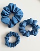 gumki do włosów Niebieska jedwabna gumka do włosów Blue Silk - średnica 12 cm 1